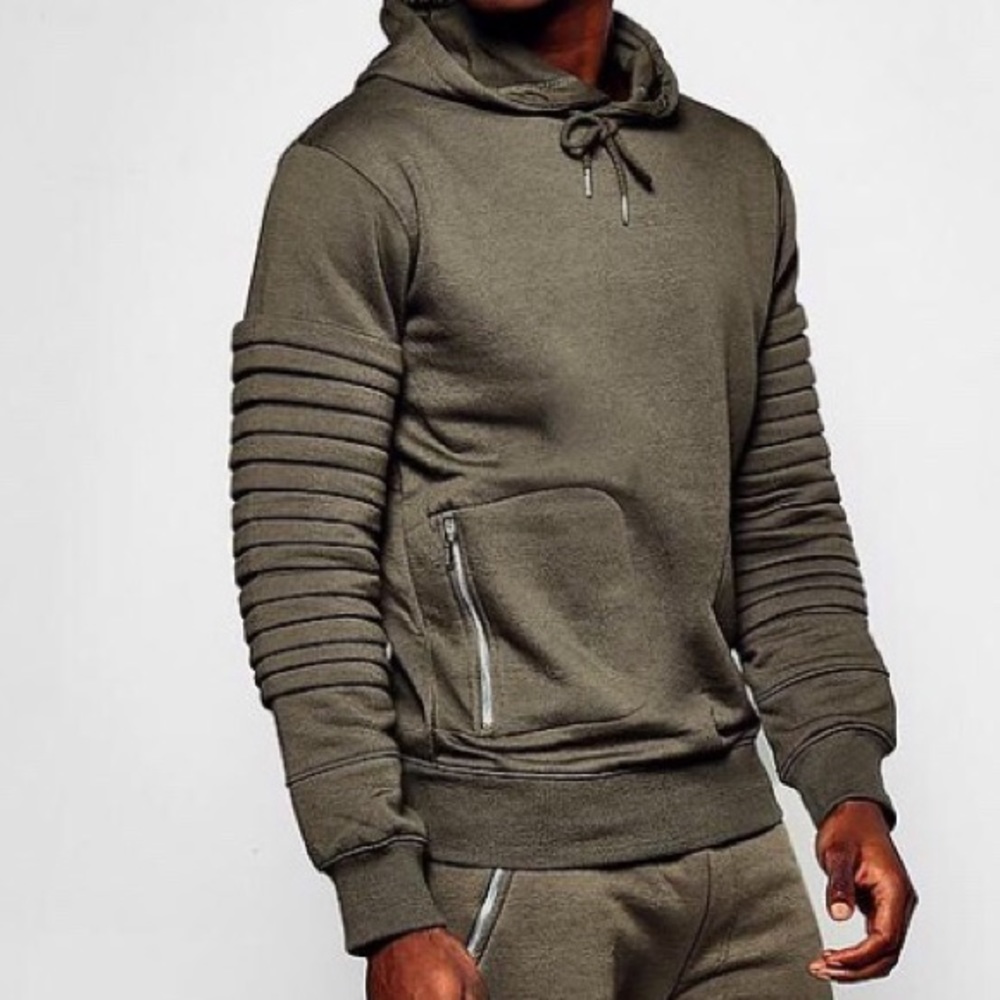 Skinny Fit Biker Panel Tracksuit